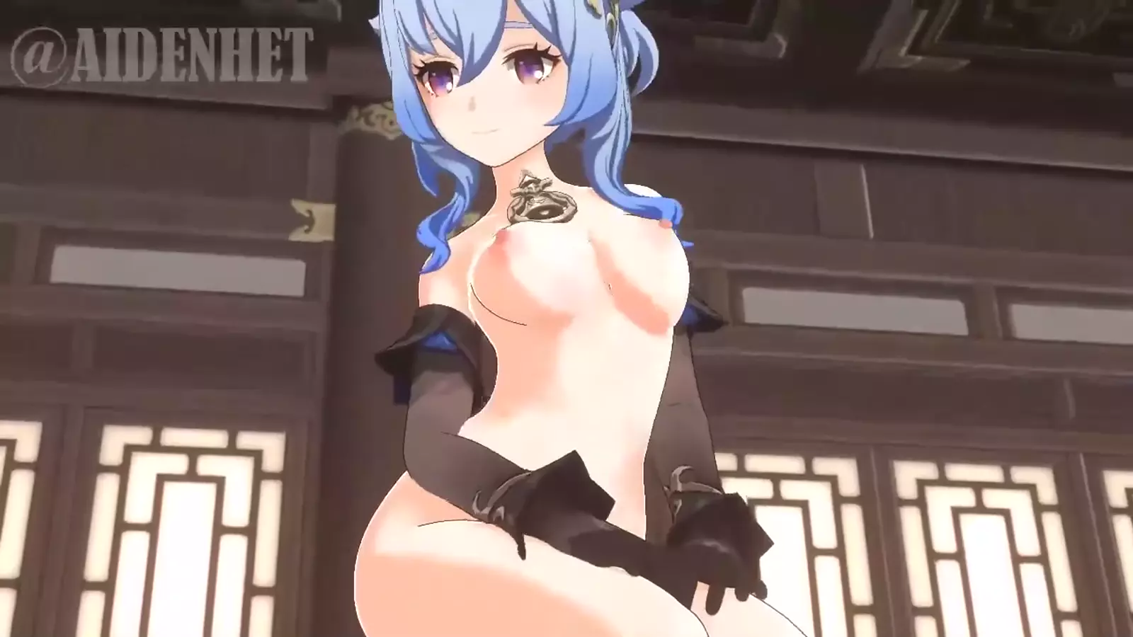 Hentai character with mesmerizing thigh riftslo and round bottom